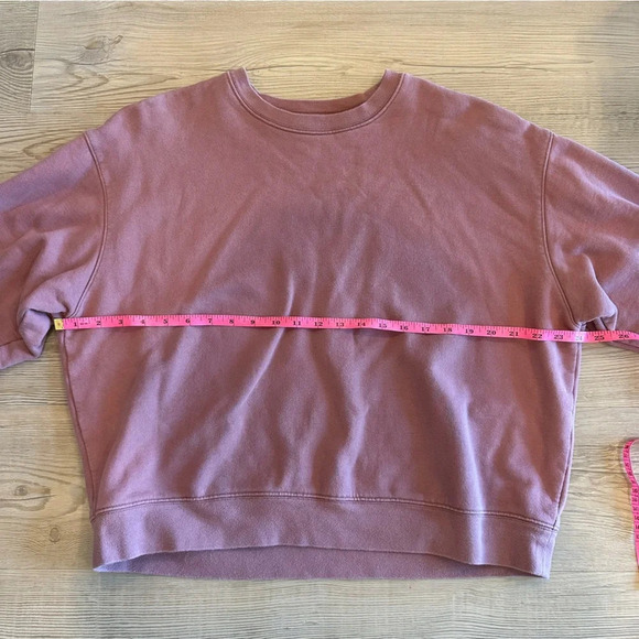 Girlfriend Collective classic pullover Mauve 50/50 Crewneck Sweatshirt size XL - Picture 4 of 6